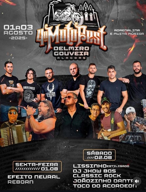 [Delmiro Gouveia se prepara para sediar a 4ª edição do MotoFest com shows e muita adrenalina]