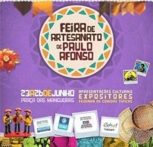 [Feira de Artesanato acontece na praça das mangueiras, de 23 a 26 de junho em Paulo Afonso no mês de Junho]