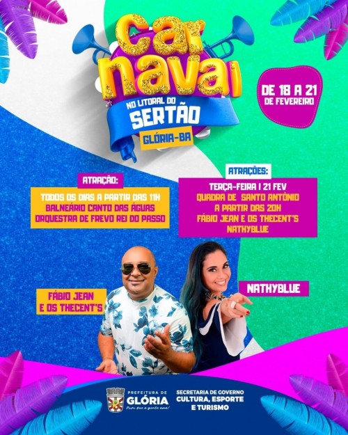 [Prefeitura de Glória anuncia o carnaval no Litoral do sertão, o melhor carnaval da região]