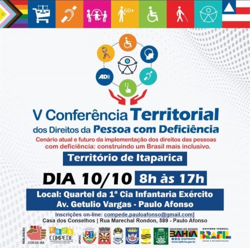 [V Conferência Territorial dos Direitos da Pessoa com Deficiência do Território Itaparica acontece nesta terça-feira (10)]