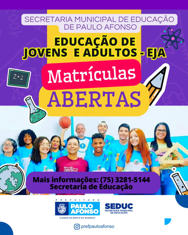 Seduc abre matrículas para o Ensino de Jovens e Adultos (EJA) 2024